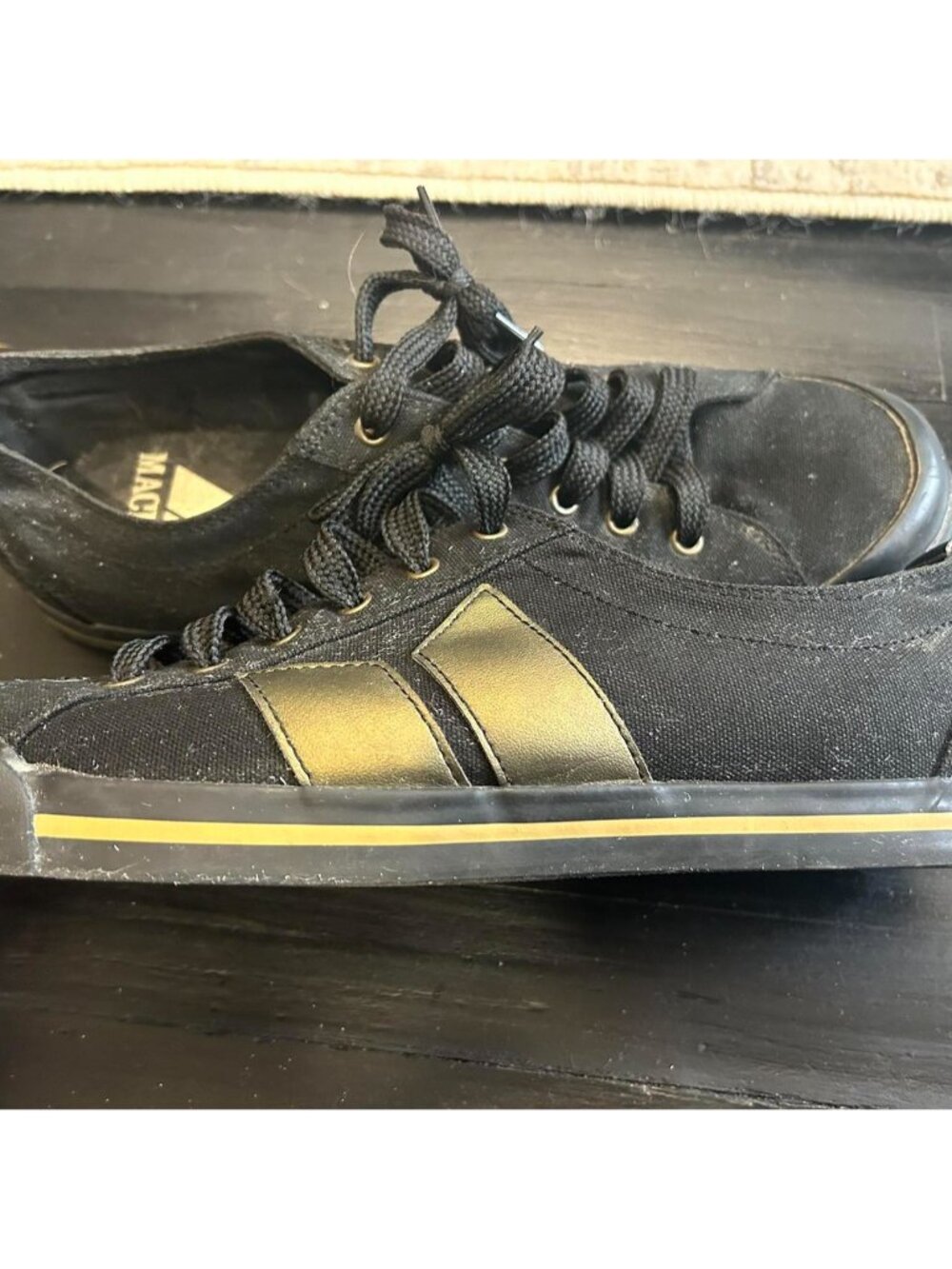 Original Macbeth Elliot shoes. Black & gold
